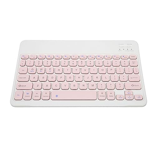 Garsent Tablet-Tastatur, Tragbare Bluetooth-Tastatur, 10-Zoll-Tablet-Tastatur, Wasserdicht, Staubdicht, Schnelles Tippen, Geräuscharm (PINK) von Garsent