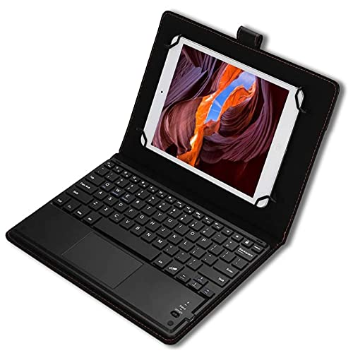 Garsent Tastatur Hülle, Schutzhülle mit Bluetooth Tastatur für 9.7-10in Tablet PC, Ständer Schutzhülle, Touchpad 100 Stunden Arbeitszeit, unterstützt Android/iOS/Windows von Garsent