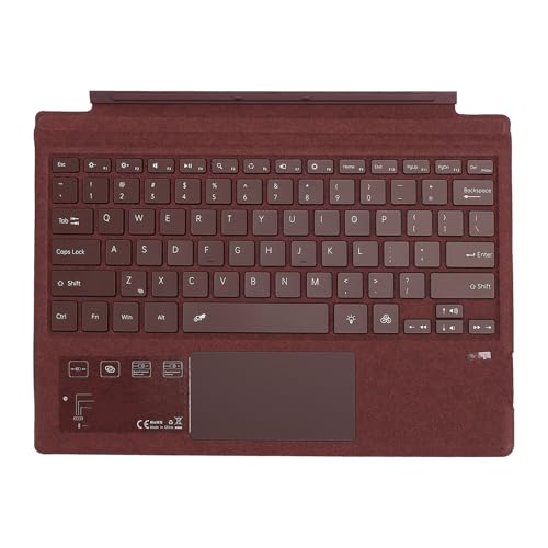 Garsent Type Cover für Sur Face Pro 7 Plus/Pro 7 / Pro 6 / Pro 5 / Pro 4 / Pro 3, 12,3 Zoll, Ultraschlanke Kabellose Tablet-Tastatur mit Multi-Touchpad-Bluetooth, RGB (Rot) von Garsent