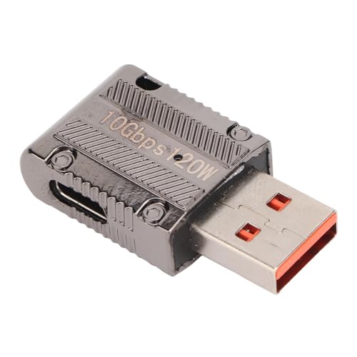 Garsent USB-zu-Adapter, 10 Gbit/s Datensynchronisierung und 120 W Schnellladung, Gehäuse aus Zinklegierung, für Mobiltelefone, Laptops, PCs, Ladegeräte, Flash-Laufwerke, Mobile von Garsent