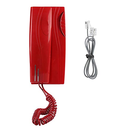 Garsent Wandtelefon, Wand schnurgebundes Festnetztelefon für Büro Home (rot) von Garsent