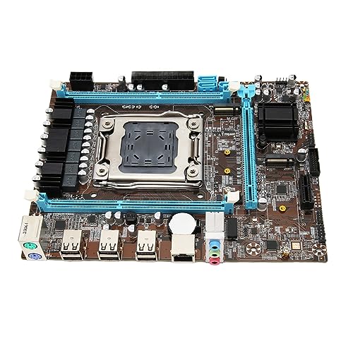 Garsent X79 Micro-ATX-Motherboard, Dual-Channel-DDR3-Desktop-Computer-Motherboard, LGA2011 V1 V2 CPU-Steckplatz, PCIe 3.0 NVME SATA M.2 SSD, für Server-Gaming-Desktop von Garsent