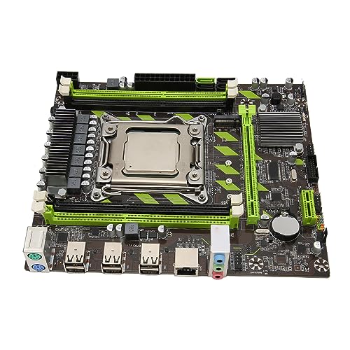 Garsent X79G DDR3-Motherboard, 4-Kanal-8-Phasen-Netzteil, NVME M.2, SATA3.0, Multi-Schnittstelle, Stabil und Schnell, Speicherunterstützung, E5 2620-CPU, für Desktop-PC von Garsent