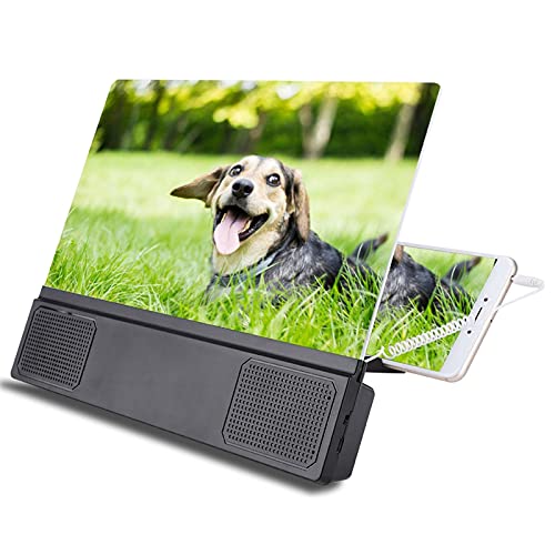 Handy Bildschirmlupe, 12 Zoll tragbarer Mobile Phone Screen Projection Magnifier 3D HD Handy Lupe Projektor mit Audio Lautsprecher, 3 Fache Vergrößerung Film Video Projektor mit Faltbarer Halterung Handy Bildschirmlupe, 12 Zoll tragbarer Mobile Phone Screen Projection Magnifier 3D HD Handy Lupe Projektor mit Audio Lautsprecher, 3 Fache Vergrößerung Film Video Projektor mit Faltbarer Halterung von Garsent