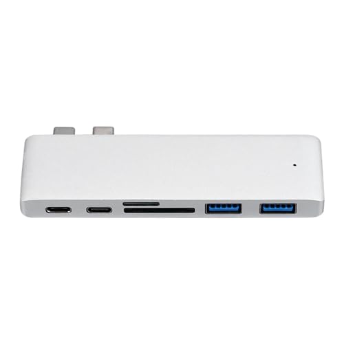 Hub 6 in 1 mit HD-Multimedia-Schnittstelle, Kartenleser für Computer, USB-Typ-C-Splitter mit Mehreren Erweiterungsschnittstellen und Hervorragender Kompatibilität von Garsent