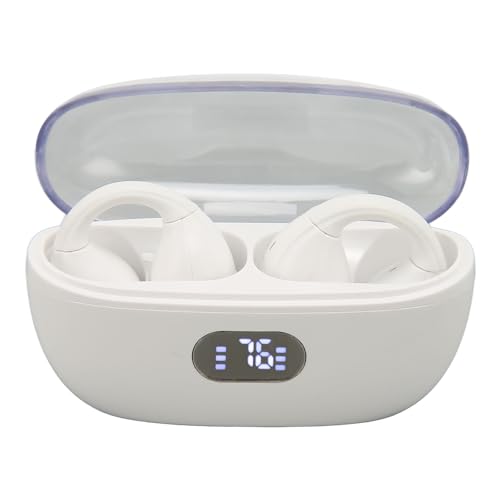 Kabellose Ohrhörer, Bluetooth 5.3-Kopfhörer, Ohrclip-Knochenleitungskopfhörer, mit 200-mAh-Ladeetui, Ergonomisch, Wasserdicht, für Telefon, Computer, Fernseher, Laptop, Sport von Garsent