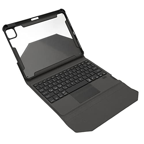 Kabellose Tastatur für IOS Tablet Gen 5 2022, A2591, A2589, Magnetische, Abnehmbare Tastaturhülle mit 7-farbiger Hintergrundbeleuchtung, Integrierter Stifthalter, Vollständig Umwickelter Rückenständer von Garsent