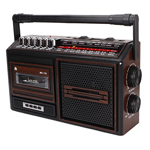 Kassettenrecorder UKW-AM-Radio, Tragbarer Persönlicher Audio-Walkman-Kassettenspieler, Walkman-Kassettenspieler mit Plug-in-Karte, Nahfeld-Soundeffekt, kein Lärm, Geschenk für(EU-Kaffeefarbe) von Garsent