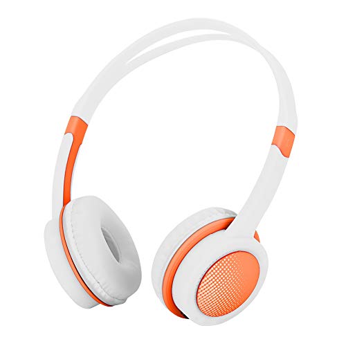 Kinderkopfhörer, 85 dB Lautstärkebegrenzung Gehörschutz versellbar On-Ear Kopfhörer mit Kabel für für Computer, Tablets, Smartphones(Orange) von Garsent