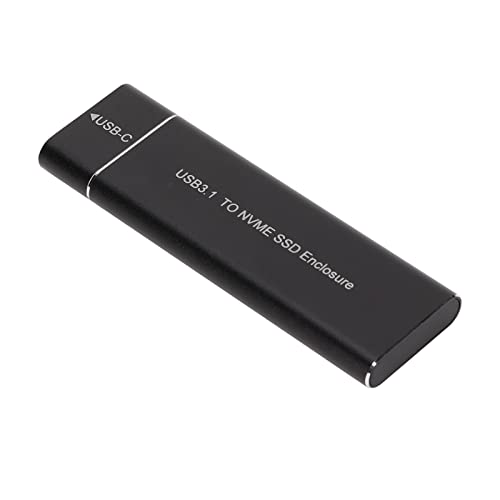 M.2 NVMe und SATA SSD Gehäuseadapter, USB 3.1 zu NVMe PCIe SSD Gehäuse aus Aluminiumlegierung, Kompatibel mit M.2 NVMe, SATA PCIe M Key, PCIe B und M Key SSD, für SSD der Größe 2230, 2242, 2260, 2280 von Garsent