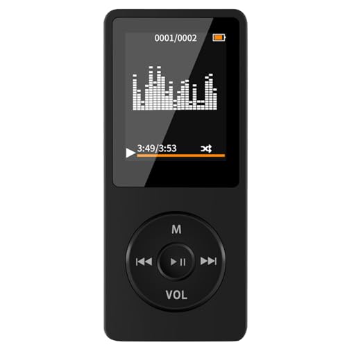 MP3-Player, Musik-Player mit Micro-SD-Karte, Eingebauter Lautsprecher, Foto- und Videowiedergabe, FM-Radio, Sprachaufzeichnung, E-Book-Reader, Inklusive Kopfhörer, MP3-Player mit von Garsent
