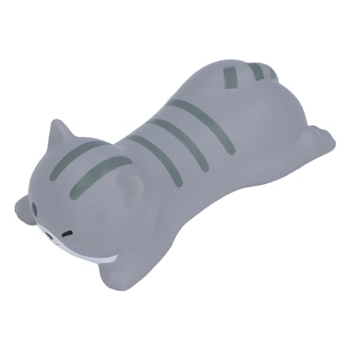 Niedliches Handgelenkauflage-Kissen, PU-Karton-Druckmatte, Tastatur, Maus, Computer, Tiere-Pad für Laptop-Schreibtischbedarf, Cartoon-PU-Kissen (Graue Katze) von Garsent