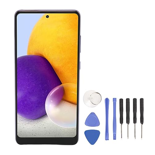 OLED-Bildschirm-Ersatz für Galaxy A72 5G 4G, 6,7-Zoll-Touchscreen-Digitizer-Baugruppe mit Fingerabdrucksensor, für SM A725 SM A725F DS SM A725M DS SM A726B DS (Lila) von Garsent