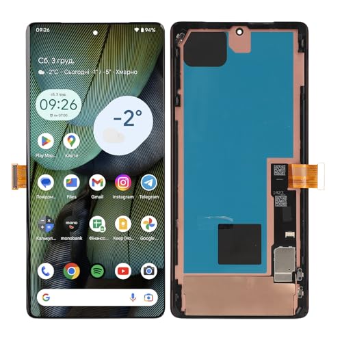 OLED-Bildschirm-Ersatz für Pixel 7 Pro, LCD-Display-Touchscreen für Pixel 7 Pro GP4BC GE2AE, Digitizer-Montage-Reparatur-Sets mit Fingerabdruck, 6,7 Zoll von Garsent