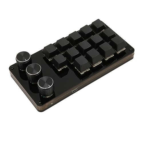 Programmierbare Gaming-Tastatur mit 14 Tasten und 3 Knöpfen und Blauem Schalter, Hot-Swap-fähige Makro-Tastatur für Computerspiele von Garsent
