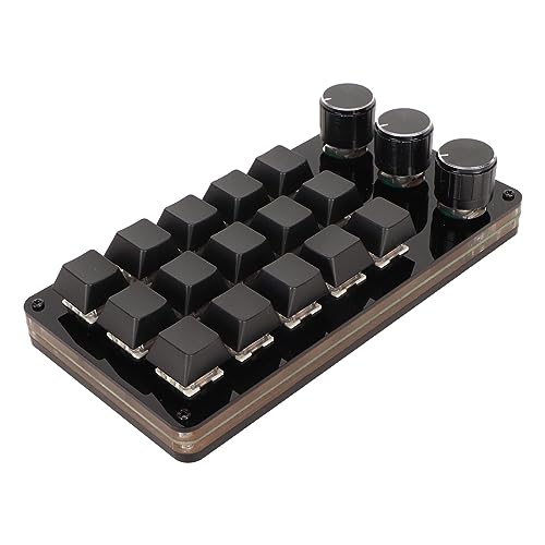 Programmierbare Gaming-Tastatur mit 15 Tasten, 3 Knöpfen und Blauem Schalter, Hot-Swap-fähig, für Computer von Garsent