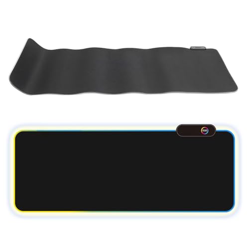 RGB Gaming -Maus -Pad, Large Mousepad 800x300x4mm, Nicht -Slip -Basis -Computertastaturmatte mit 16 Millionen Farben, Bildschirmsynchronisierungsmodus, Musikmodus, Farbenfrohen von Garsent