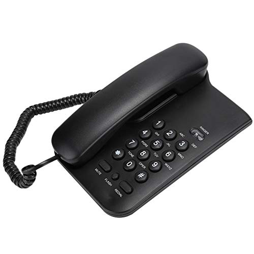 Schnurgebundenes Telefon, Freisprech-Festnetztelefon mit großer Taste für das Home Office des Hotels.(Schwarz) von Garsent