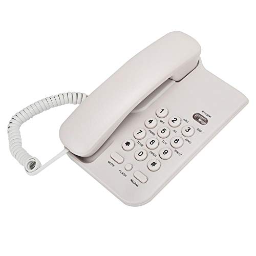 Schnurgebundenes Telefon, Freisprech-Festnetztelefon mit großer Taste für das Home Office des Hotels.(Weiß) von Garsent