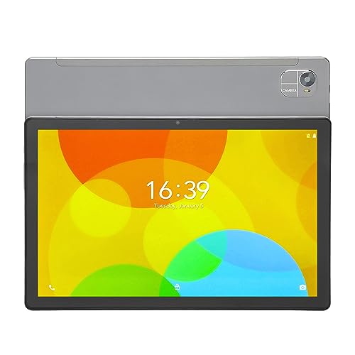 Tablet 2-in-1-Tablet 10 Zoll, 4G-Mobilfunk-Tablet mit Dual-SIM-Kartensteckplatz, 12 GB + 256 GB, Octa-Core-12-Megapixel-Kamera, USB-C-Schnittstelle, 8800 MAh (Grau) von Garsent