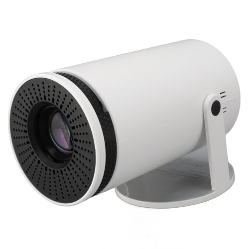 Tragbare Auto-Keystone-Miniprojektoren, Intelligenter Projektor mit 5G-WLAN, Android 12.0, 40-130-Zoll-Bildschirmanpassung, Premium-360-Sound-Videoprojektor (EU-Stecker) von Garsent