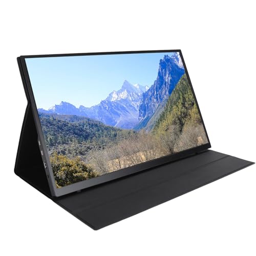 Tragbarer 18,5 Zoll, 100Hz 100% SRGB 1080P Tragbarer Laptop- mit Intelligenter Abdeckung, Lautsprecher, IPS HDR Gaming USB C HDMI Travel Second Monitore von Garsent