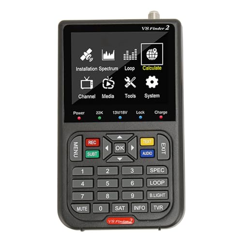 V8 Finder 2 Satelliten-Finder-Signalmessgerät, 3,5-Zoll-HD-LCD, 4000-mAh-Akku, ‑S2X/S2/S MPEG-2/4-Empfänger, Sat-Detektor für Parabolantenne Unterstützt AV-Ausgang und AV-Eingang V8 Finder 2 Satelliten-Finder-Signalmessgerät, 3,5-Zoll-HD-LCD, 4000-mAh-Akku, ‑S2X/S2/S MPEG-2/4-Empfänger, Sat-Detektor für Parabolantenne Unterstützt AV-Ausgang und AV-Eingang von Garsent