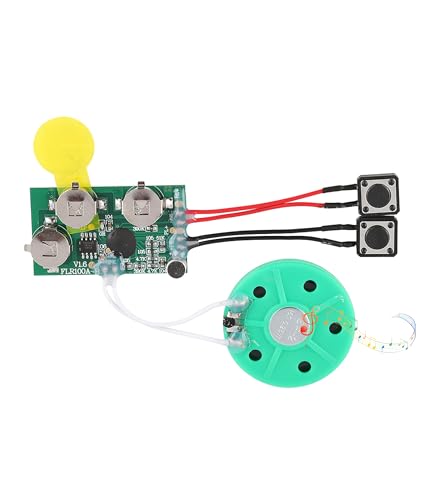 Wiederaufzeichnbares Sound-Chip-Modul, Grußkartenchip, zum Basteln, Chip-Modul für Musikaufnahme, 120 Sekunden, für Karten/Spielzeug Wiederaufzeichnbares Sound-Chip-Modul, Grußkartenchip, zum Basteln, Chip-Modul für Musikaufnahme, 120 Sekunden, für Karten/Spielzeug von Garsent