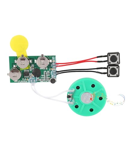 Voice Module, DIY Grußkarten Chip 120 Seconds Musik Sound Voice Recorder Music Board Modul, Soundmodul Gruß Modul Mic Sound Audio mit Lautsprecher, für hausgemachte Grußkarten/handgefertigte Produkte von Garsent