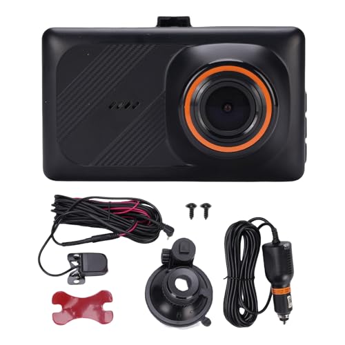 Vorder- und Hintere 4K-Armaturenbrett-Kamera, Dual-DAS-Kamera für Autos, 3 IPS Wireless Dashcam mit Nachtsicht, 24-Stunden-Parkmodus, 170 ° Weitwinkel, G-Sensor, von Garsent