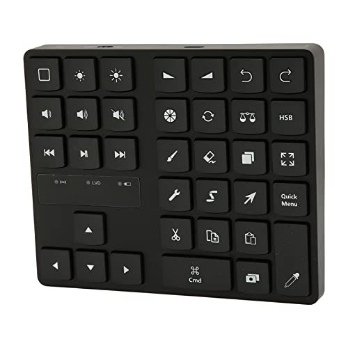 Zeichentablett-Tastatur, Wiederaufladbares Bluetooth-Grafiktablett mit 35 Tasten, Kabellose Shortcut-Zeichentastatur, für Künstler und Menschen, die Gerne Kunst Zeichnen, für Android, für OS X von Garsent