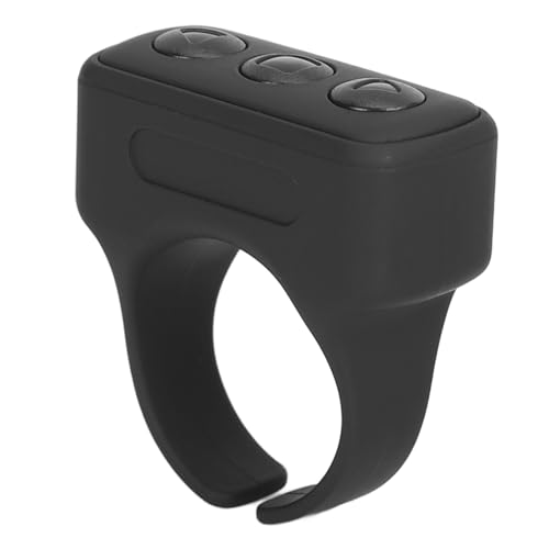 für TikTok Scrolling Ring, Bluetooth Ring Remote App Page Turner Clicker für Telefonkamera, IOS, Android Wireless Remote Shutter Selfie Button (Black) von Garsent