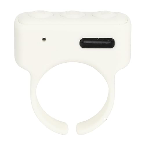 für TikTok Scrolling Ring, Tik Tok Bluetooth Ring Remote App Page Turner Clicker für Telefonkamera, IOS, Android Wireless Remote Shutter Selfie Button (Elfenbeinweiß) von Garsent