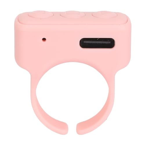 für TikTok Scrolling Ring, Bluetooth Ring Remote App Page Turner Clicker für Telefonkamera, IOS, Android Wireless Remote Shutter Selfie Button (PINK) von Garsent