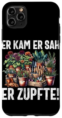 Er Kam Er Sah Er Zupfte Gärtner Pflanzen Bummeln Gärtnern Hülle für iPhone 11 Pro Max Er Kam Er Sah Er Zupfte Gärtner Pflanzen Bummeln Gärtnern Hülle für iPhone 11 Pro Max von Garten Florist Pflanzen Gartenbau Hobbygärtner