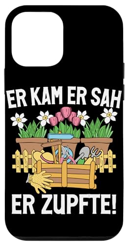 Er Kam Er Sah Er Zupfte Gärtner Pflanzen Gartenarbeit Hülle für iPhone 12 mini von Garten Florist Pflanzen Gartenbau Hobbygärtner