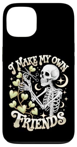 I Make My Own Friends Skelett Pflanze Goth Humor Hülle für iPhone 13 von Gartenarbeit Dark Humor Vintage Lustiges Geschenk