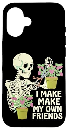 I Make My Own Friends Skelett Pflanze Goth Humor Hülle für iPhone 16 I Make My Own Friends Skelett Pflanze Goth Humor Hülle für iPhone 16 von Gartenarbeit Dark Humor Vintage Lustiges Geschenk