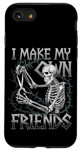I Make My Own Friends Skelett Pflanze Goth Humor Hülle für iPhone SE (2020) / 7 / 8 von Gartenarbeit Dark Humor Vintage Lustiges Geschenk