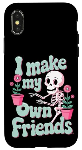 I Make My Own Friends Skelett Pflanze Goth Humor Hülle für iPhone X/XS I Make My Own Friends Skelett Pflanze Goth Humor Hülle für iPhone X/XS von Gartenarbeit Dark Humor Vintage Lustiges Geschenk