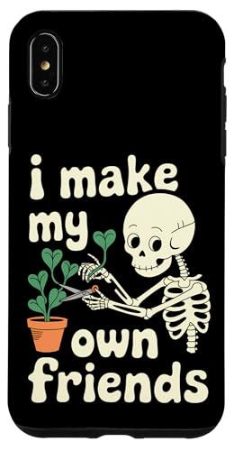 I Make My Own Friends Skelett Pflanze Goth Humor Hülle für iPhone XS Max I Make My Own Friends Skelett Pflanze Goth Humor Hülle für iPhone XS Max von Gartenarbeit Dark Humor Vintage Lustiges Geschenk