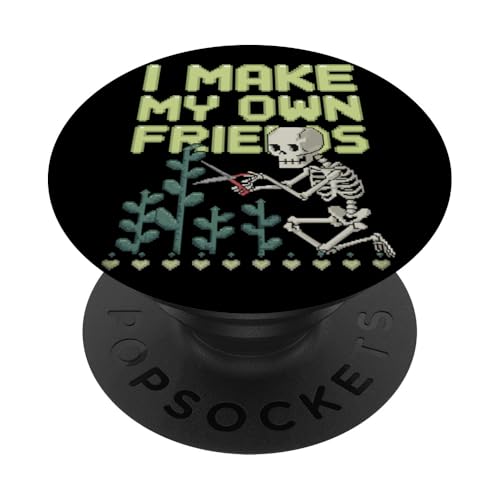 I Make My Own Friends Skelett Pflanze Goth Humor PopSockets Klebender PopGrip I Make My Own Friends Skelett Pflanze Goth Humor PopSockets Klebender PopGrip von Gartenarbeit Dark Humor Vintage Lustiges Geschenk