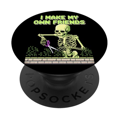 I Make My Own Friends Skelett Pflanze Goth Humor PopSockets Klebender PopGrip I Make My Own Friends Skelett Pflanze Goth Humor PopSockets Klebender PopGrip von Gartenarbeit Dark Humor Vintage Lustiges Geschenk