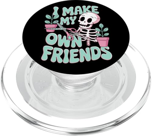 I Make My Own Friends Skelett Pflanze Goth Humor PopSockets PopGrip für MagSafe I Make My Own Friends Skelett Pflanze Goth Humor PopSockets PopGrip für MagSafe von Gartenarbeit Dark Humor Vintage Lustiges Geschenk