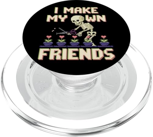I Make My Own Friends Skelett Pflanze Goth Humor PopSockets PopGrip für MagSafe I Make My Own Friends Skelett Pflanze Goth Humor PopSockets PopGrip für MagSafe von Gartenarbeit Dark Humor Vintage Lustiges Geschenk