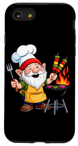 Grillender Zwerg Meister Am Grill Hülle für iPhone SE (2020) / 7 / 8 von Gartenzwerg Grillen Sommer Kochspaß