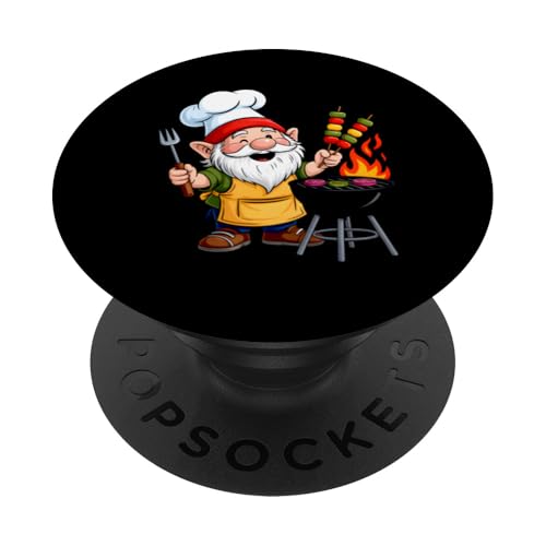 Grillender Zwerg Meister Am Grill PopSockets Klebender PopGrip Grillender Zwerg Meister Am Grill PopSockets Klebender PopGrip von Gartenzwerg Grillen Sommer Kochspaß