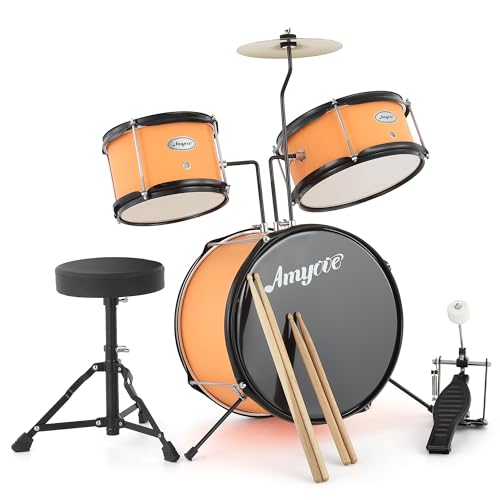 GarveeLife 3-teiliges Kinder-Schlagzeug-Set, Kinder-Schlagzeug-Set für Anfänger mit Becken, Tom, Basstrommel, Drumsticks und Basspedal, Junior-Schlagzeug-Set mit Schlagzeughocker für Kinder, Jungen GarveeLife 3-teiliges Kinder-Schlagzeug-Set, Kinder-Schlagzeug-Set für Anfänger mit Becken, Tom, Basstrommel, Drumsticks und Basspedal, Junior-Schlagzeug-Set mit Schlagzeughocker für Kinder, Jungen von GarveeLife