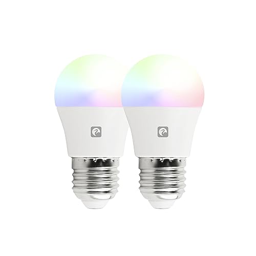 Garza Smart - 2 Pack Wifi Smart LED Birne G45 E27 5W (40W Äquivalent) RGB+CCT, dimmbar, programmierbar, Sprach- und App-Steuerung (Alexa/Google Home), Wifi 2.4 GHz von Garza