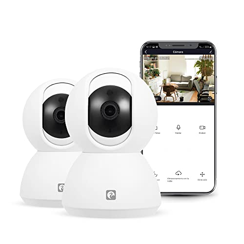 Garza Smart IP-Kameras, WLAN, 360 °, intelligente Innenüberwachung, hohe Auflösung, 1080p, HD, Bewegungsmelder, Nachtsicht, Zwei-Wege-Audio, WLAN, 2,4 GHz, Fernbedienung per App von Garza